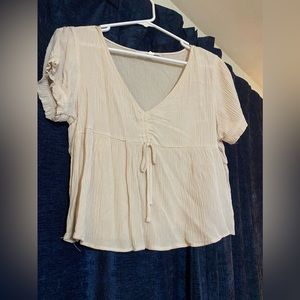 Hippie Rose Cream Crop Top Size Small